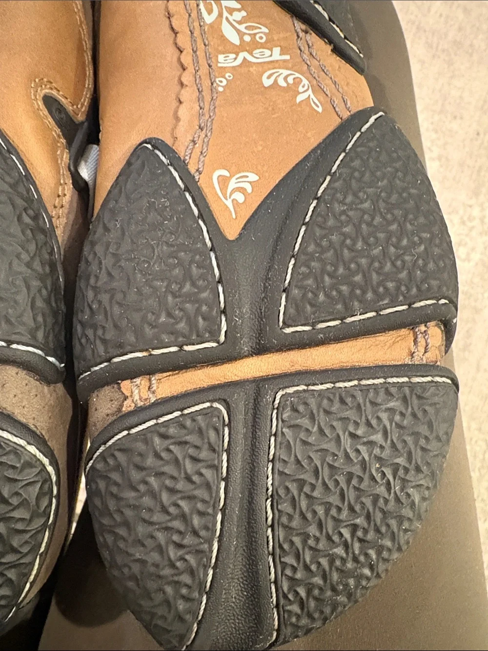 Teva women’s Brown Loafers with White Elastic Strap